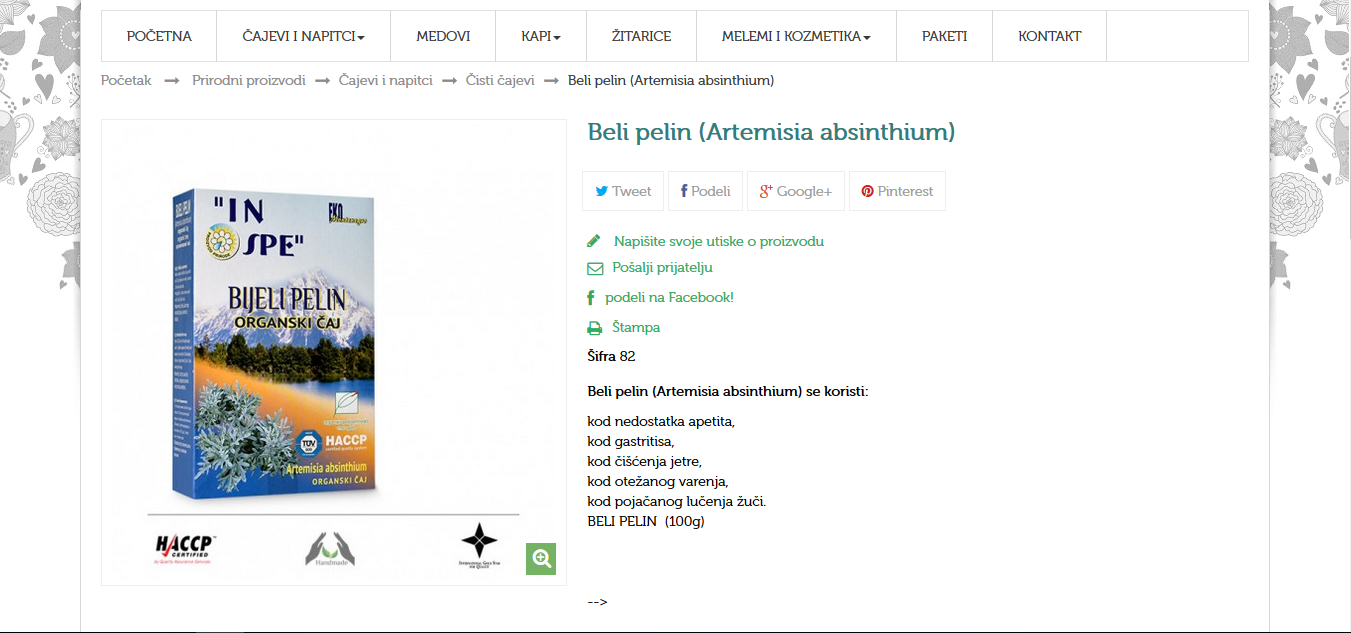 Beli pelin (Artemisia absinthium)